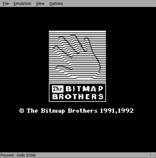 Bitmap Bros logo with 100% scanlines
